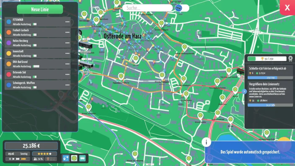 City Bus Manager Review - Test - City Map