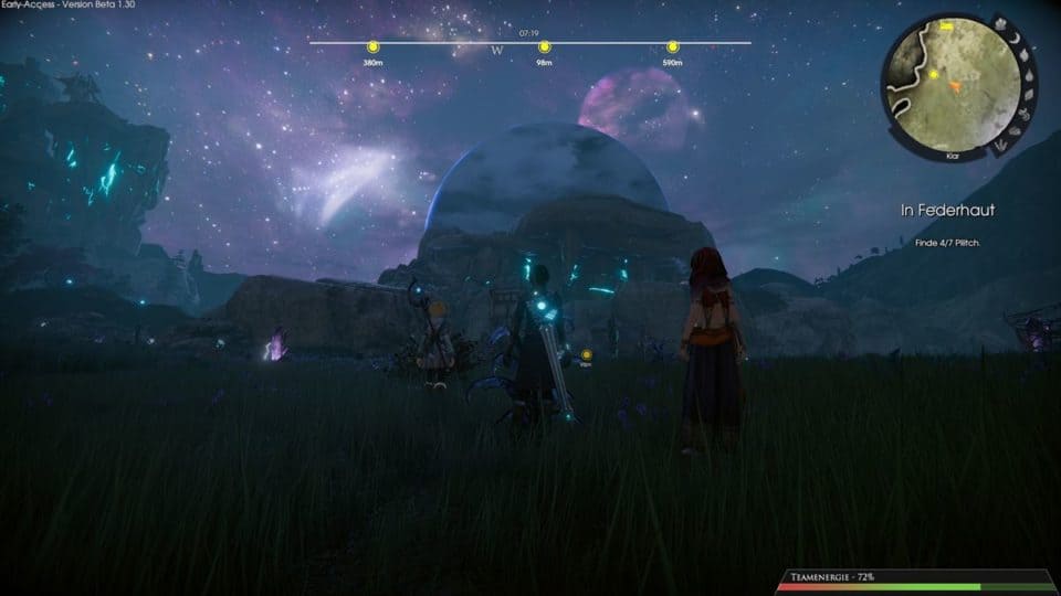 Edge Of Eternity Review - Test - Indie JRPG in Final Fantasy Style - amazing sky at night