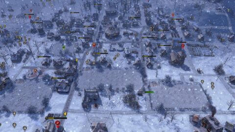 Farthest Frontier Review - mittelalterliche Survival Dorfaufbau Strategie im Test - medieval village idyll in winter - mittelalterliche Dorf-Idylle im Winter