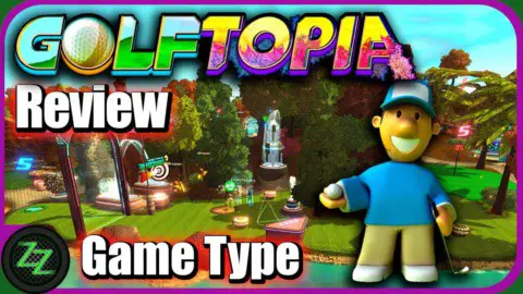 Golftopia Review-Test - SciFi Golfer in bunt - SimGolf or SimTycoon 01 Game Type - Spieltyp