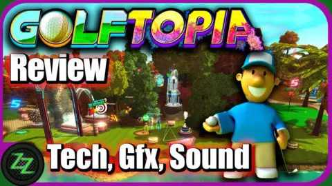 Golftopia Review-Test - SciFi Golfer in bunt - SimGolf or SimTycoon 05 Tech, Graphics, Sound - Technik, Grafik, Musik