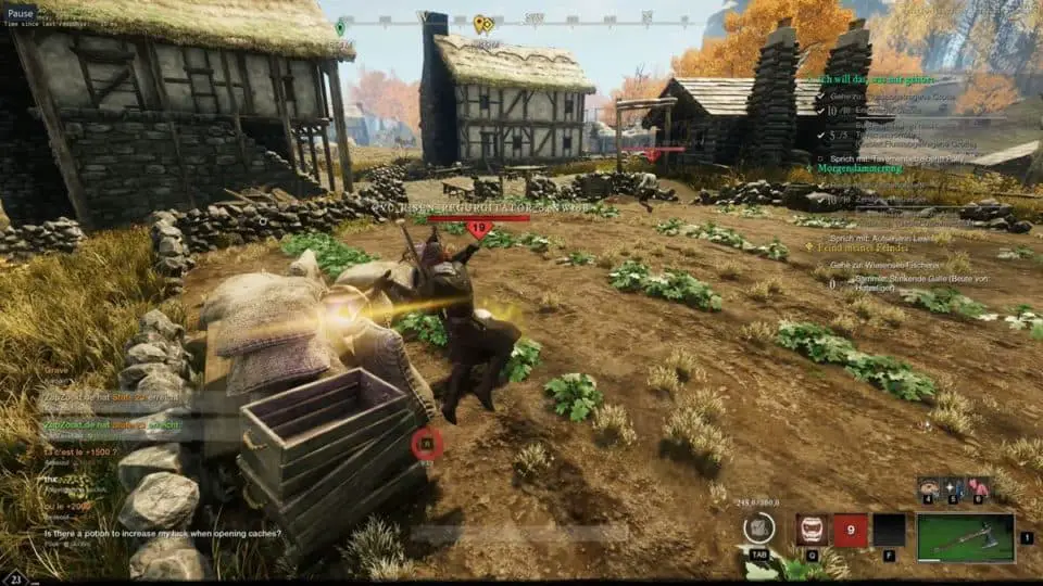 New World (p)Review Deutsch - PvE Spieler Test von Amazons MMORPG - fight on the farm - Kampf auf dem Bauernhof