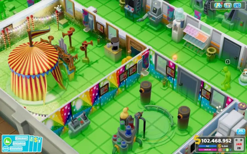 Two Point Hospital Tipps & Tricks Vol. #2 Tip 06 - Spezial Overlays - Spezial Ansichten 01