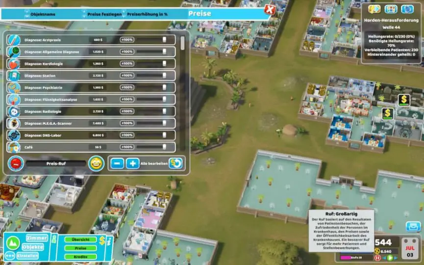 Two Point Hospital Tipps & Tricks Vol. #2 Tip 07 - Earn more Money - Mehr Geld verdienen 01