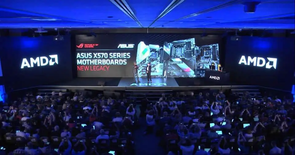 Ryzen 3000 mit Zen 2 und Radeon Navi enthüllt 5 AMD Computex 2019 Keynote - Vorstellung des neuen Asus ROG X570 Motherboards für Zen2 CPUs