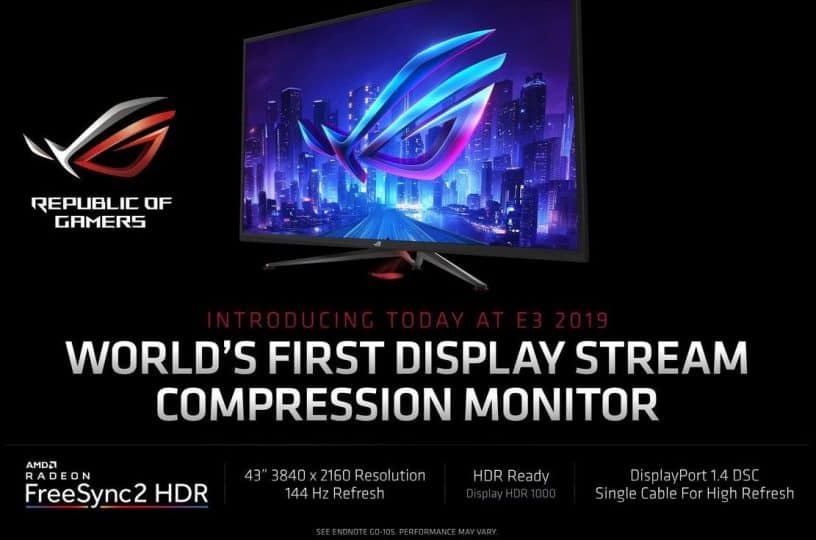 AMD Zen2, RDNA und Navi - Ryzen 3000 Serie und Radeon RX 5700 (XT) 14 AMD NextHorizonE3 Asus ROG Display Stream Compression Monitor