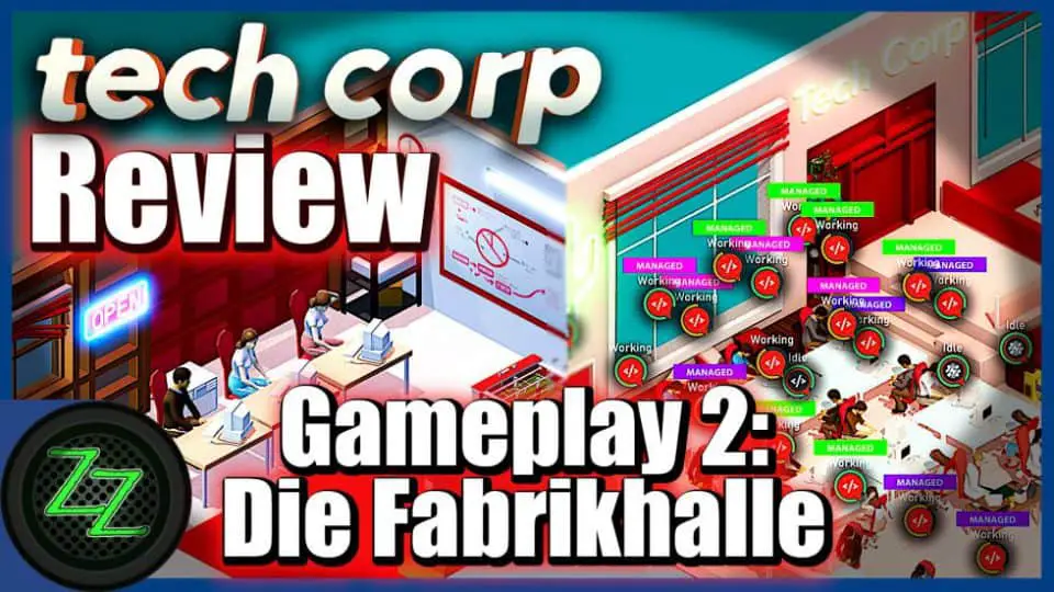 Tech Corp Deutsch (Review) Wir bauen uns eine Firma wie Apple oder Sony - Wirtschaftssim im Test 04 Tech Corp Gameplay 2 - Die Fabrikhalle