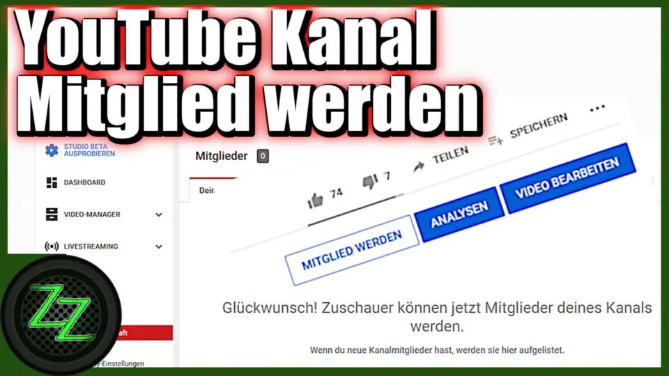 YouTube Kanal Mitglied werden und Kanalmitgliedschaft - genau und komplett erklärt