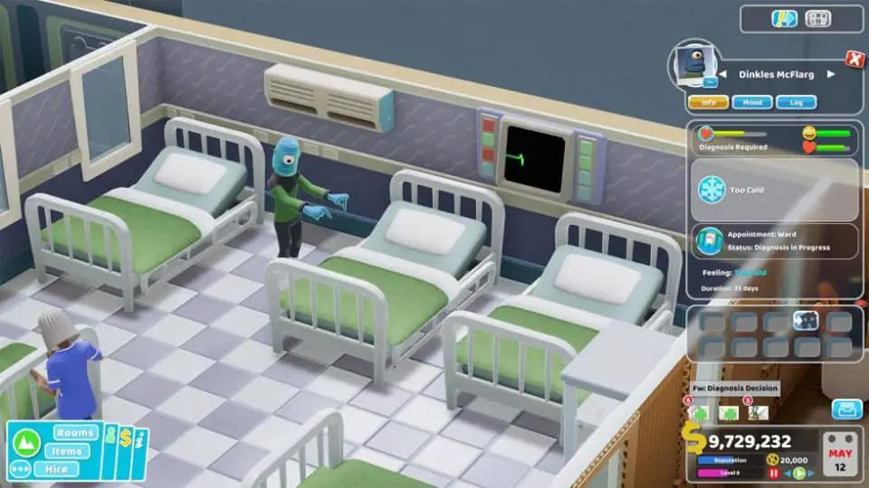 Two Point Hospital neues DLC Close Encounters mit Aliens - unheimliche Begegnungen - Die Aliens kommen