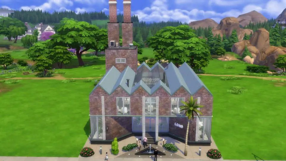 Sims 4 Houses Download by Shendragor - Gourmet Mill - mill front