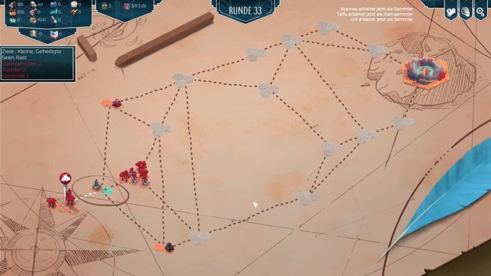 As Far As The Eye Review - Karawanen Aufbau Strategie im Gameplay Test - Route Map - Karte der Reise