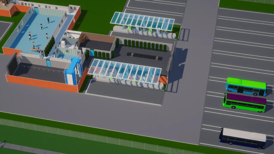 City Bus Manager Review - Werde Buy Tycoon in Deiner eigenen Stadt - Test - Bus Parking Lot - Busparkplatz