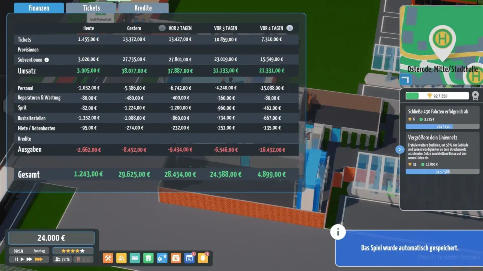 City Bus Manager Review - Werde Buy Tycoon in Deiner eigenen Stadt - Test - Statistics - Statistiken