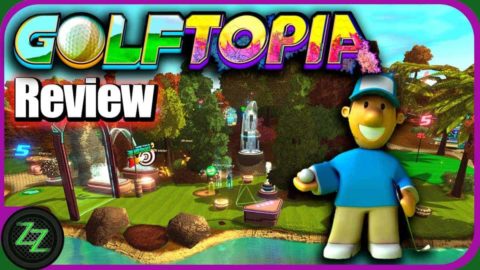 Golftopia Review-Test - SciFi Golfer in bunt - SimGolf or Golf Tycoon