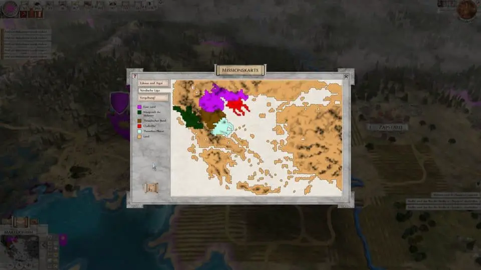 Imperiums Greek Wars Review - Test - 4X Rundenstrategie in der Antike - 4X Turnbased Strategy in ancient Greece - Mission Map - Missions Karte