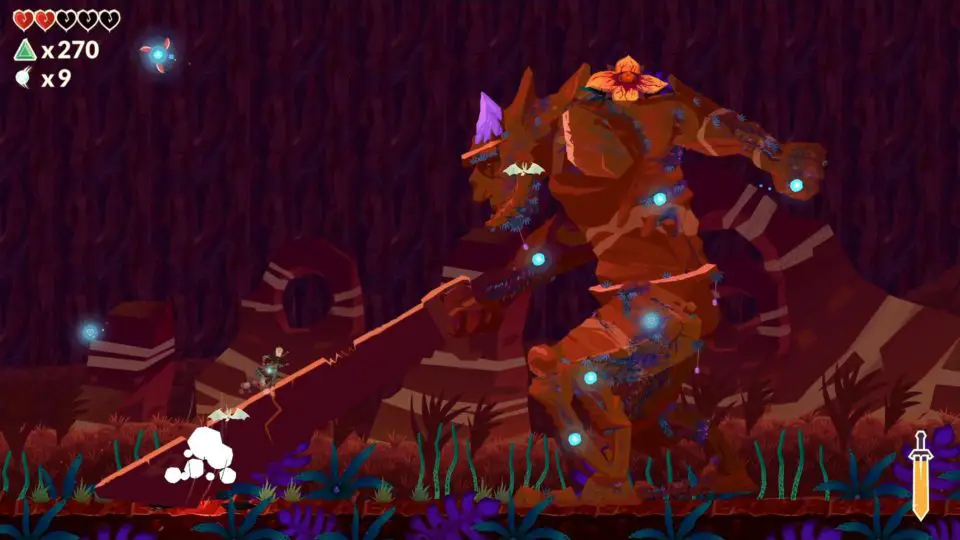 Leifs Adventure Netherworld Hero - Gamescom21 Short News - Zapzockt.de Gaming News - climbing on the boss - auf den Boss raufklettern