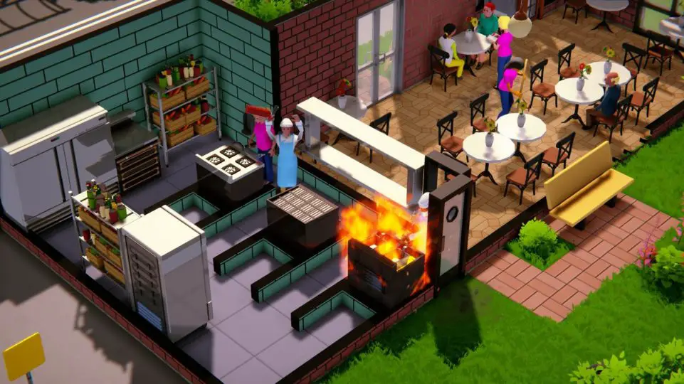 Recipe for Disaster Review - chaotische Restaurant Tycoon-Sim im Test - It can get hot and who started the fire - Es kann heiß werden, wer brennt die Küche ab