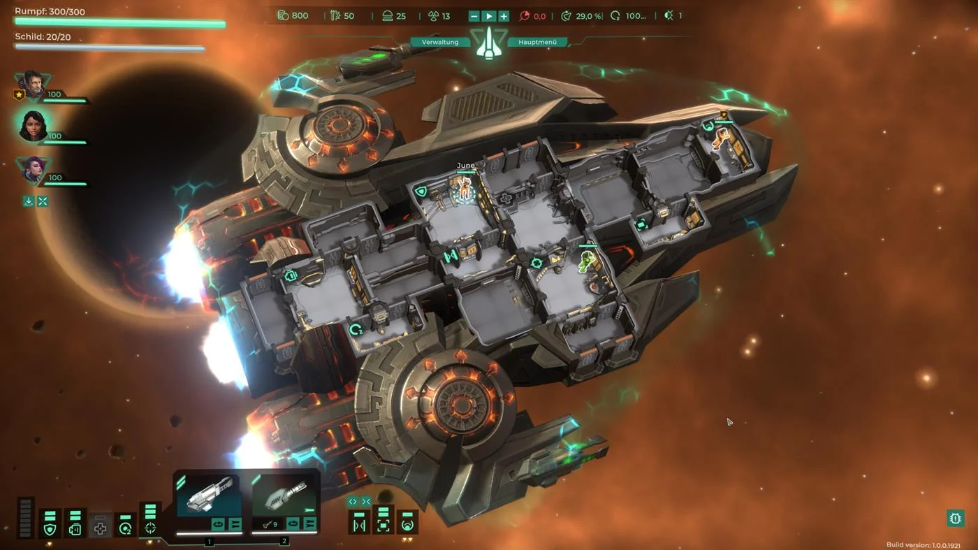 Trigon Space Story - Roguelike Strategy in Space 7 Many different rooms to keep an eye on