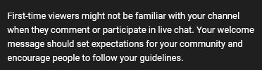 YouTube News - Channel Guidelines New Feature for Live Chats and Comments on YouTube - Infobox Welcome Message