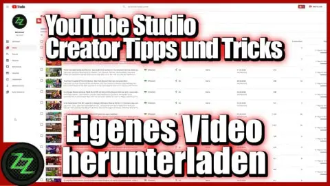 youtube creator studio tipps und tricks - eigenes video herunterladen