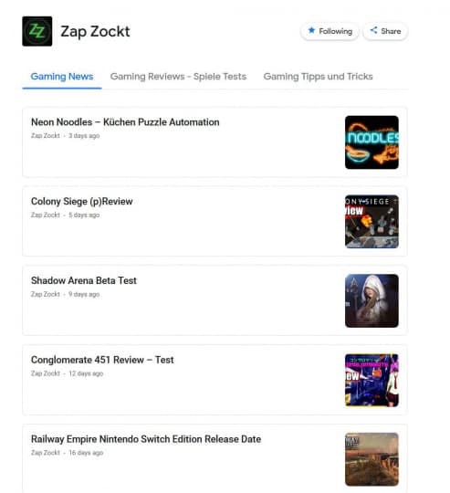 zapzockt.de ab jetzt auf google news verfuegbar